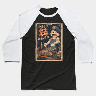 Vintage BBQ Fun Baseball T-Shirt